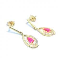 Brinco em ouro 18k com zirconia - 2BRZ0241 Brinco em ouro 18k com zirconia - 2BRZ0241