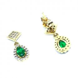 Brinco em ouro 18k com zirconia - 2BRZ0245 Brinco em ouro 18k com zirconia - 2BRZ0245