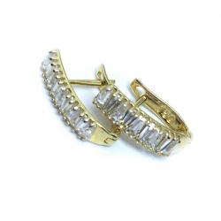 Brinco em ouro 18k feminino com zirconia - 2BRZ0247 Brinco em ouro 18k feminino com zirconia - 2BRZ0247