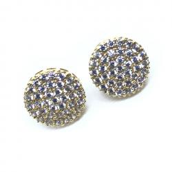 Brinco em ouro 18k com zirconias - 2BRZ0249 Brinco em ouro 18k com zirconias - 2BRZ0249