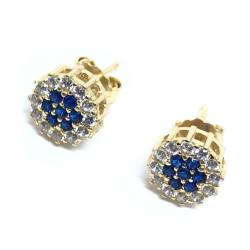 Brinco em ouro 18k com zircônia - 2BRZ0251 Brinco em ouro 18k com zircônia - 2BRZ0251