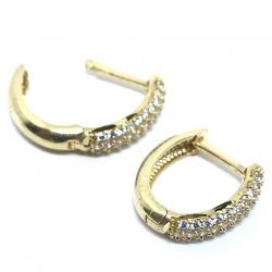 Brinco em ouro 18k feminino com zircônia - 2BRZ0254 Brinco em ouro 18k feminino com zircônia - 2BRZ0254