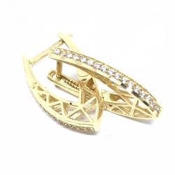 Brinco em ouro 18k feminino com zircônia - 2BRZ0258 Brinco em ouro 18k feminino com zircônia - 2BRZ0258