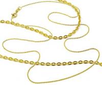 Correntes em ouro 18k - Elos lapidados - Feminina - 40 cm Correntes em ouro 18k - Elos lapidados - Feminina - 40 cm