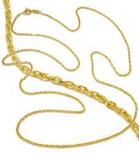 Corrente em ouro amarelo 18k - Jóia tipo elos - Masculina - 60 cm Corrente em ouro amarelo 18k - Jóia tipo elos - Masculina - 60 cm