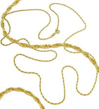 Corrente de ouro amarelo 18k - Singapura - Feminina - 40cm - 2CLO0260 Corrente de ouro amarelo 18k - Singapura - Feminina - 40cm - 2CLO0260
