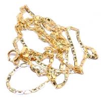 Colar em ouro 18k - Cadeado achatado - 60 cm - 2CLO0473 Colar em ouro 18k - Cadeado achatado - 60 cm - 2CLO0473