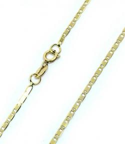 Colar em ouro 18k - Cadeado achatado - Feminino - 45 cm - 2CLO0599 Colar em ouro 18k - Cadeado achatado - Feminino - 45 cm - 2CLO0599