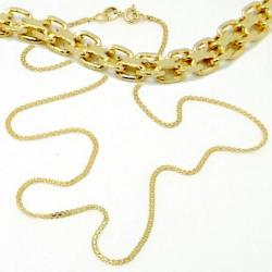 Colar em ouro amarelo 18k - Esteira - 50cm - 2CLO0582 Colar em ouro amarelo 18k - Esteira - 50cm - 2CLO0582