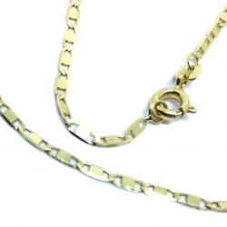 Colar em ouro 18k - Cadeado achatado - Feminino - 50 cm - 2CLO0590 Colar em ouro 18k - Cadeado achatado - Feminino - 50 cm - 2CLO0590