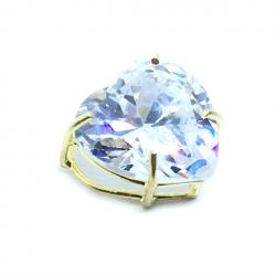 Pingente em ouro 18k com zirconia - Coração - 2CRZ0002 Pingente em ouro 18k com zirconia - Coração - 2CRZ0002