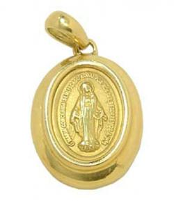 Medalha de Nossa Senhora das Graças em ouro 18k - 2MEO0016 Medalha de Nossa Senhora das Graças em ouro 18k - 2MEO0016