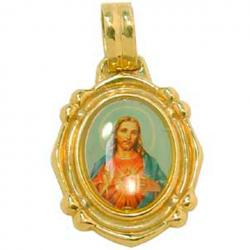 Sagrado Coração em ouro amarelo 18k - Esmaltado - 2MEO0030 Sagrado Coração em ouro amarelo 18k - Esmaltado - 2MEO0030
