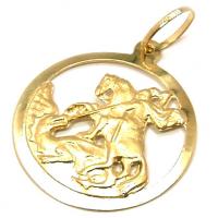 Medalha de ouro amarelo 18k - São Jorge - 2MEO0277 Medalha de ouro amarelo 18k - São Jorge - 2MEO0277