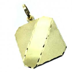 Medalha em ouro amarelo 18k - Placa fosca - 2MEO0361 Medalha em ouro amarelo 18k - Placa fosca - 2MEO0361