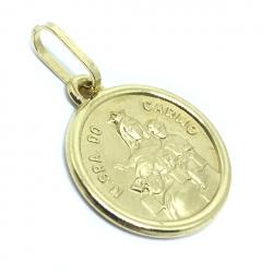 Medalha Nossa Sra do Carmo em ouro 18k - 2MEO0364 Medalha Nossa Sra do Carmo em ouro 18k - 2MEO0364