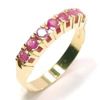 Meia Aliança de Rubis em ouro 18k (Produto Esgotado) Meia Aliança de Rubis em ouro 18k (Produto Esgotado)