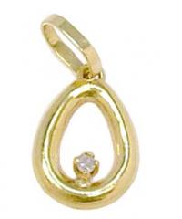 Pingente em ouro 18k com brilhante Pingente em ouro 18k com brilhante
