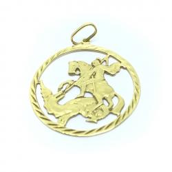 Medalha de ouro amarelo 18k - São Jorge - 2PIO0410 Medalha de ouro amarelo 18k - São Jorge - 2PIO0410