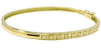 Bracelete feminino em ouro amarelo 18k com brilhantes Bracelete feminino em ouro amarelo 18k com brilhantes