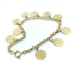 Pulseira feminina em ouro amarelo 18k - 2PUO0631 Pulseira feminina em ouro amarelo 18k - 2PUO0631