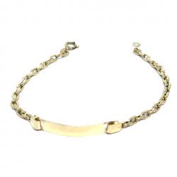 Pulseira em ouro 18k - Chapa criança - 2PUO0645 Pulseira em ouro 18k - Chapa criança - 2PUO0645