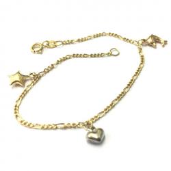 Pulseira feminina ouro 18k - Groumette 3x1 - Ping.Est/Golf/Corac - 2PUO0647 Pulseira feminina ouro 18k - Groumette 3x1 - Ping.Est/Golf/Corac - 2PUO0647