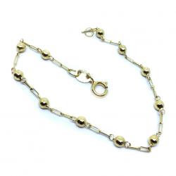 Pulseira de bolinhas infantil em ouro 18k - 2PUO0656 Pulseira de bolinhas infantil em ouro 18k - 2PUO0656