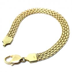 Pulseira em ouro 18k - Esteira larga - 2PUO0657 Pulseira em ouro 18k - Esteira larga - 2PUO0657