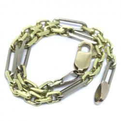 Pulseira masculina em ouro 18k - Lapidada - 2PUO0660 Pulseira masculina em ouro 18k - Lapidada - 2PUO0660