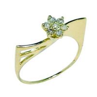 Anel em ouro amarelo 18k com diamantes - 3ANB0002 Anel em ouro amarelo 18k com diamantes - 3ANB0002