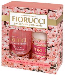 Kit Par Perfeito Perfumado Flor de Cerejeira Fiorucci Sabonete Líquido 500ml + Loção Hidratante 500ml Kit Par Perfeito Perfumado Flor de Cerejeira Fiorucci Sabonete Líquido 500ml + Loção Hidratante 500ml
