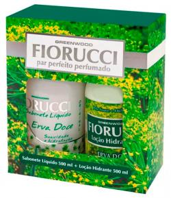 Kit Par Perfeito Perfumado Erva Doce Fiorucci Sabonete Líquido 500ml + Loção Hidratante 500ml Kit Par Perfeito Perfumado Erva Doce Fiorucci Sabonete Líquido 500ml + Loção Hidratante 500ml