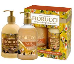 Kit Par Perfeito Perfumado Vanilla e Milk Fiorucci Sabonete Líquido 500ml + Loção Hidratante 500ml Kit Par Perfeito Perfumado Vanilla e Milk Fiorucci Sabonete Líquido 500ml + Loção Hidratante 500ml