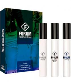 Kit Jeans Forum Rollerball Unissex Eau de Cologne 3 x 12ml Kit Jeans Forum Rollerball Unissex Eau de Cologne 3 x 12ml