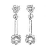 Brinco em ouro branco 18k feminino com brilhantes - Chuveiro Brinco em ouro branco 18k feminino com brilhantes - Chuveiro