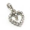 Coração em ouro branco 18k com diamantes - 1CRB0002 Coração em ouro branco 18k com diamantes - 1CRB0002