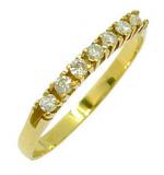 Meia aliança de brilhantes em ouro 18k - 1MAB0051 Meia aliança de brilhantes em ouro 18k - 1MAB0051