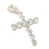 Cruz de ouro branco 18k com brilhantes Cruz de ouro branco 18k com brilhantes