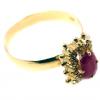 Anel em ouro 18k com diamantes e rubi - 2ABR0054 Anel em ouro 18k com diamantes e rubi - 2ABR0054