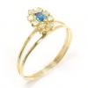 Anel em ouro 18k com diamantes e safira - 2ABS0026 Anel em ouro 18k com diamantes e safira - 2ABS0026