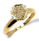 Anel em ouro amarelo 18k com brilhantes - 2ANB0176 Anel em ouro amarelo 18k com brilhantes - 2ANB0176