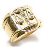 Anel em ouro amarelo 18k com brilhantes - 2ANB0237 Anel em ouro amarelo 18k com brilhantes - 2ANB0237