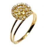 Anel em ouro amarelo 18k com diamantes - Chuveiro - 2ANB0367 Anel em ouro amarelo 18k com diamantes - Chuveiro - 2ANB0367