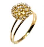 Anel em ouro amarelo 18k com diamantes - Chuveiro - 2ANB0367