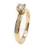 Anel em ouro amarelo 18k com diamantes - 2ANB0375