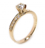Anel em ouro amarelo 18k com diamantes - 2ANB0376 Anel em ouro amarelo 18k com diamantes - 2ANB0376