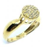 Anel em ouro amarelo 18k com brilhantes - 2ANB0388 Anel em ouro amarelo 18k com brilhantes - 2ANB0388