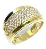 Anel em ouro amarelo 18k com 72 zirconia - 2ANZ0072 Anel em ouro amarelo 18k com 72 zirconia - 2ANZ0072