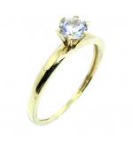 Anel em ouro amarelo 18k com 1 zirconia - 2ANZ0076 Anel em ouro amarelo 18k com 1 zirconia - 2ANZ0076